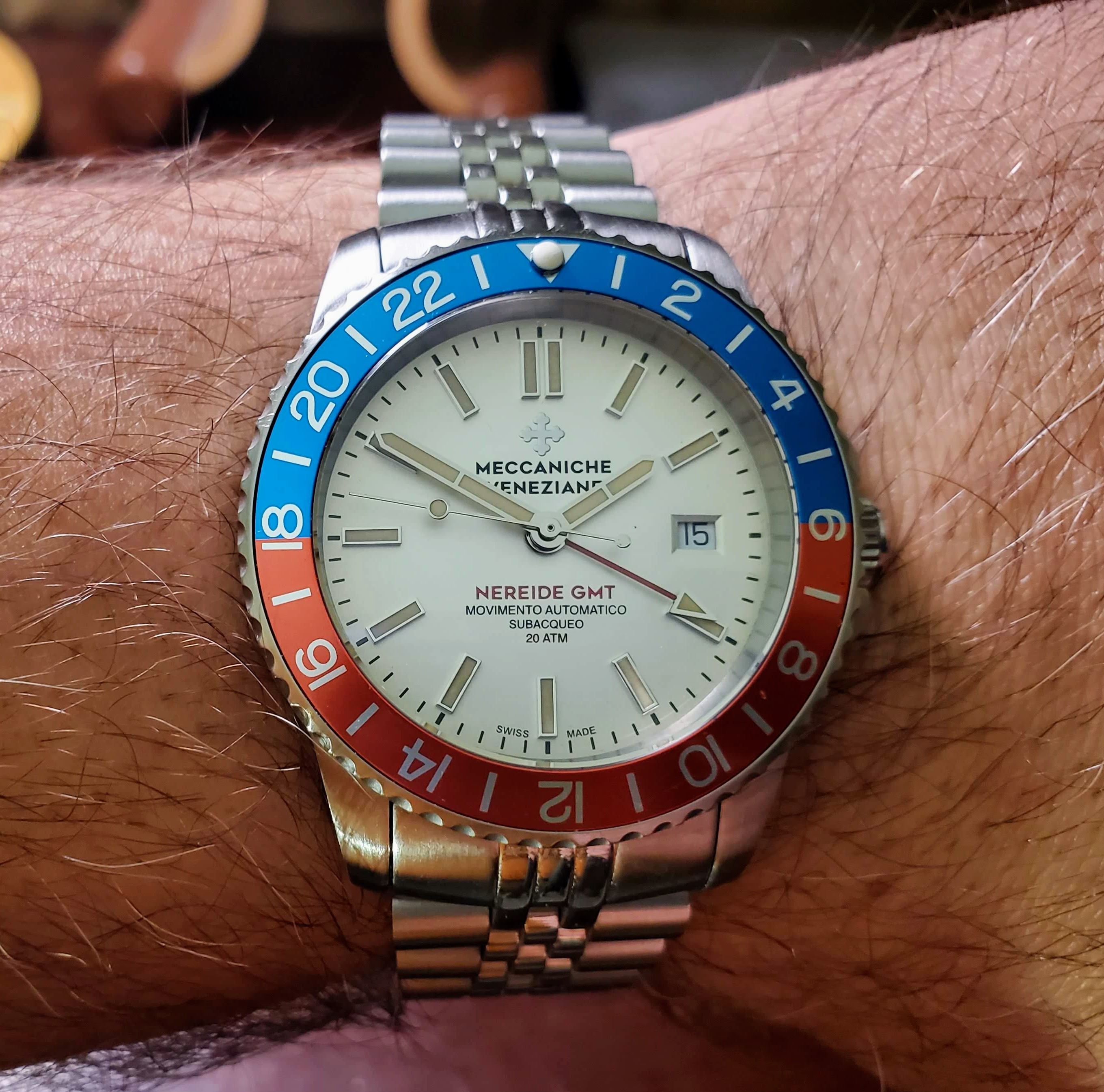Meccaniche Veneziane Nereide GMT Diaspro Crema