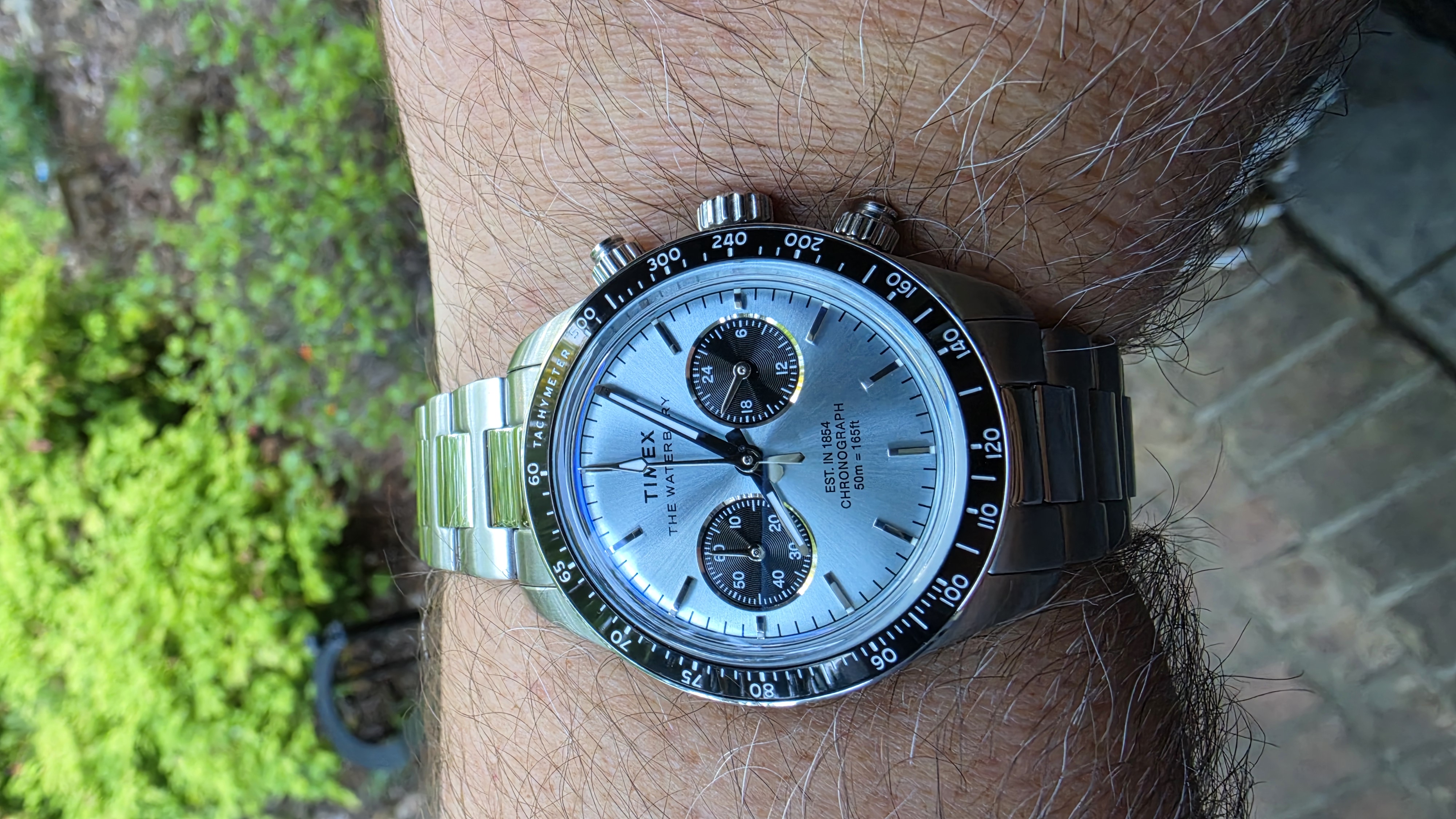Timex Waterbury Heritage Chronograph 39mm — Ice Blue